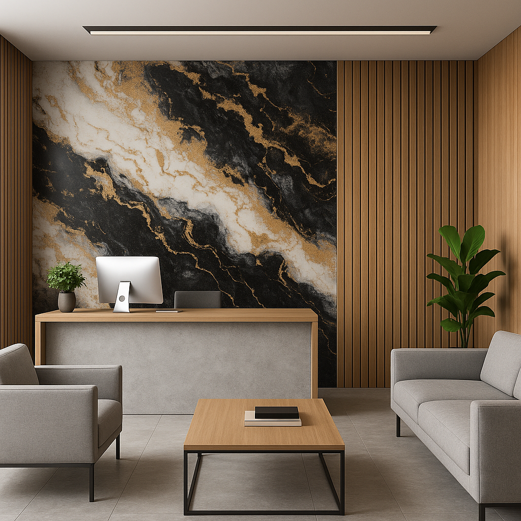 Elevating Corporate Interiors with Dunya's FLEXMARBLE & Fluted Panels ...