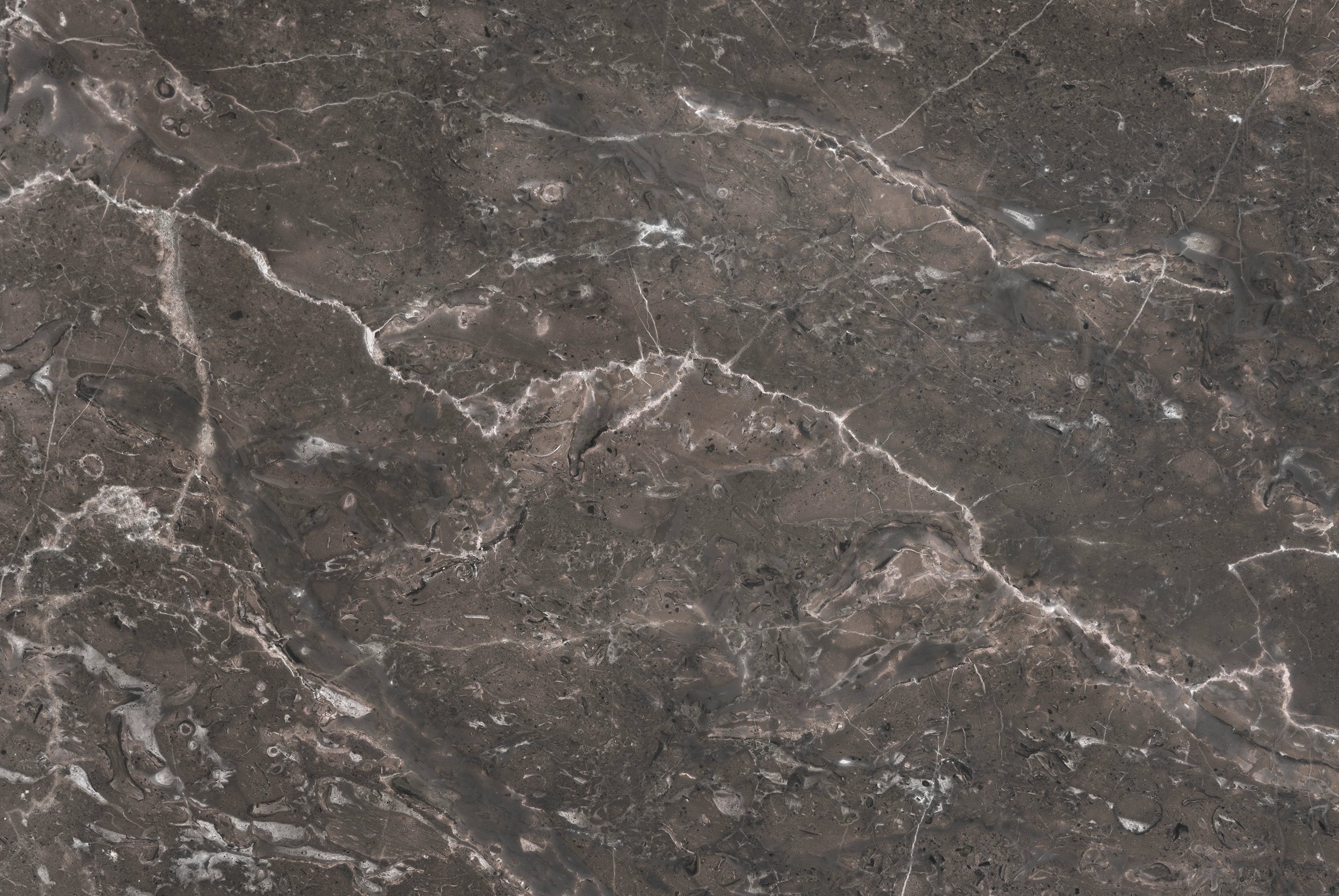 FX ‑ 160 Smoky Grey Marble flexible marble panel showcasing a richly textured smudged-grey background interlaced with soft white veins and subtle mineral flecks, by Dunya Home Design.