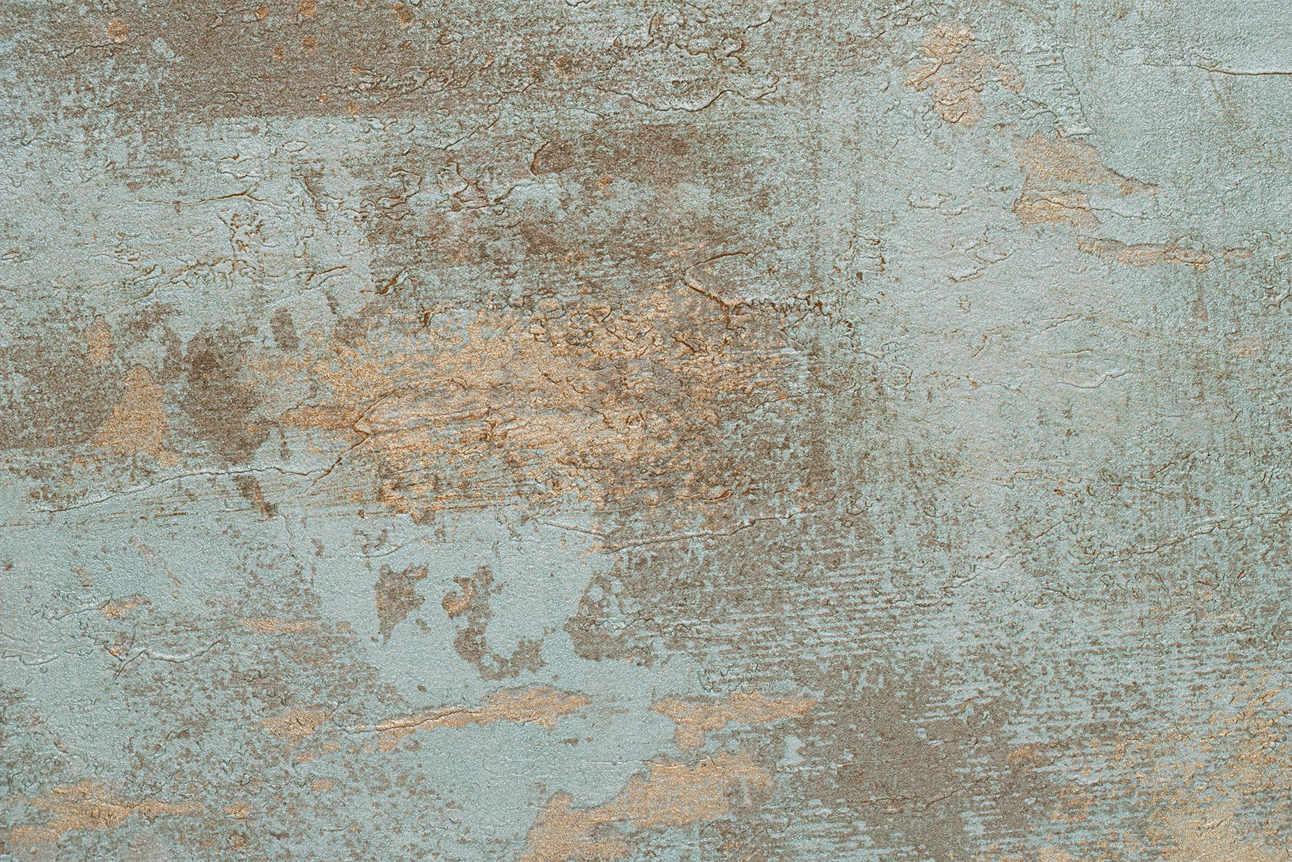 FX‑015 Old Blue flexible marble panel close‑up showing a distressed teal‑blue base with antique gold metallic accents and organic stone‑like texture