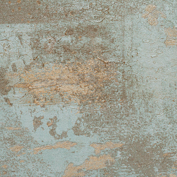 FX‑015 Old Blue flexible marble panel close‑up showing a distressed teal‑blue base with antique gold metallic accents and organic stone‑like texture