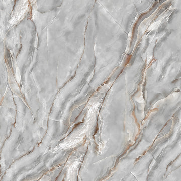 FX‑077 Luxury Grey Onyx flexible marble panel showcasing swirling smoky grey onyx patterns with delicate white cloud‑like inclusions and subtle warm beige veins, by Dunya Home Design.