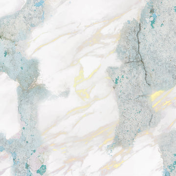 FX10 Grungy Solid Marble flexible panel with white, teal, and yellow accents in an abstract mineral texture pattern.