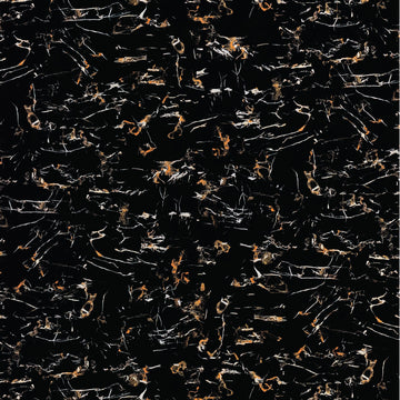 Black PVC wall panel with abstract white, copper, and amber marble-inspired veining β RS8016 by Dunya Home Design