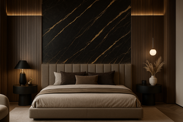 Fluted MDF wall panels from Dunya in bold colors, showcasing 2025’s decorative trend