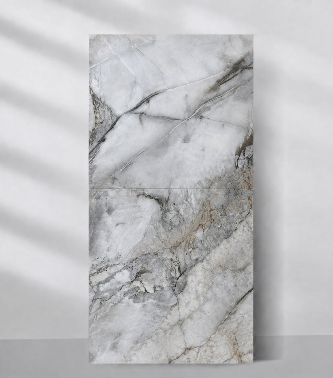 Close-up of gray marble with veining