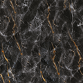 Black marble tile with gold veins on a white background