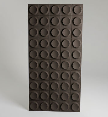 Circle Dish 3D Wall Panel - Charcoal Brown PUDNYA008