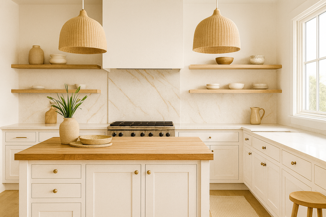 Flexible Marble Wallpaper kitchen mockup