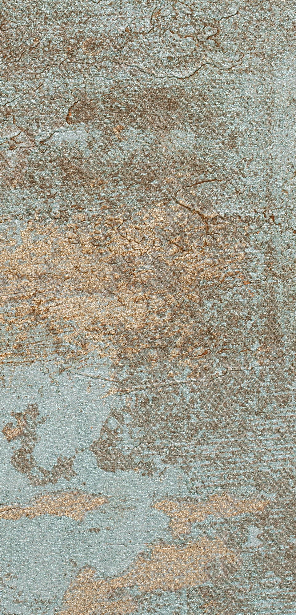 FX‑015 Old Blue flexible marble panel close‑up showing a distressed teal‑blue base with antique gold metallic accents and organic stone‑like texture
