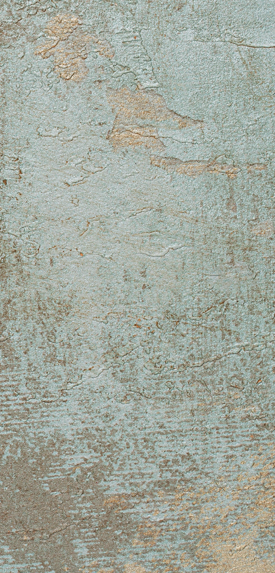 FX‑015 Old Blue flexible marble panel close‑up showing a distressed teal‑blue base with antique gold metallic accents and organic stone‑like texture