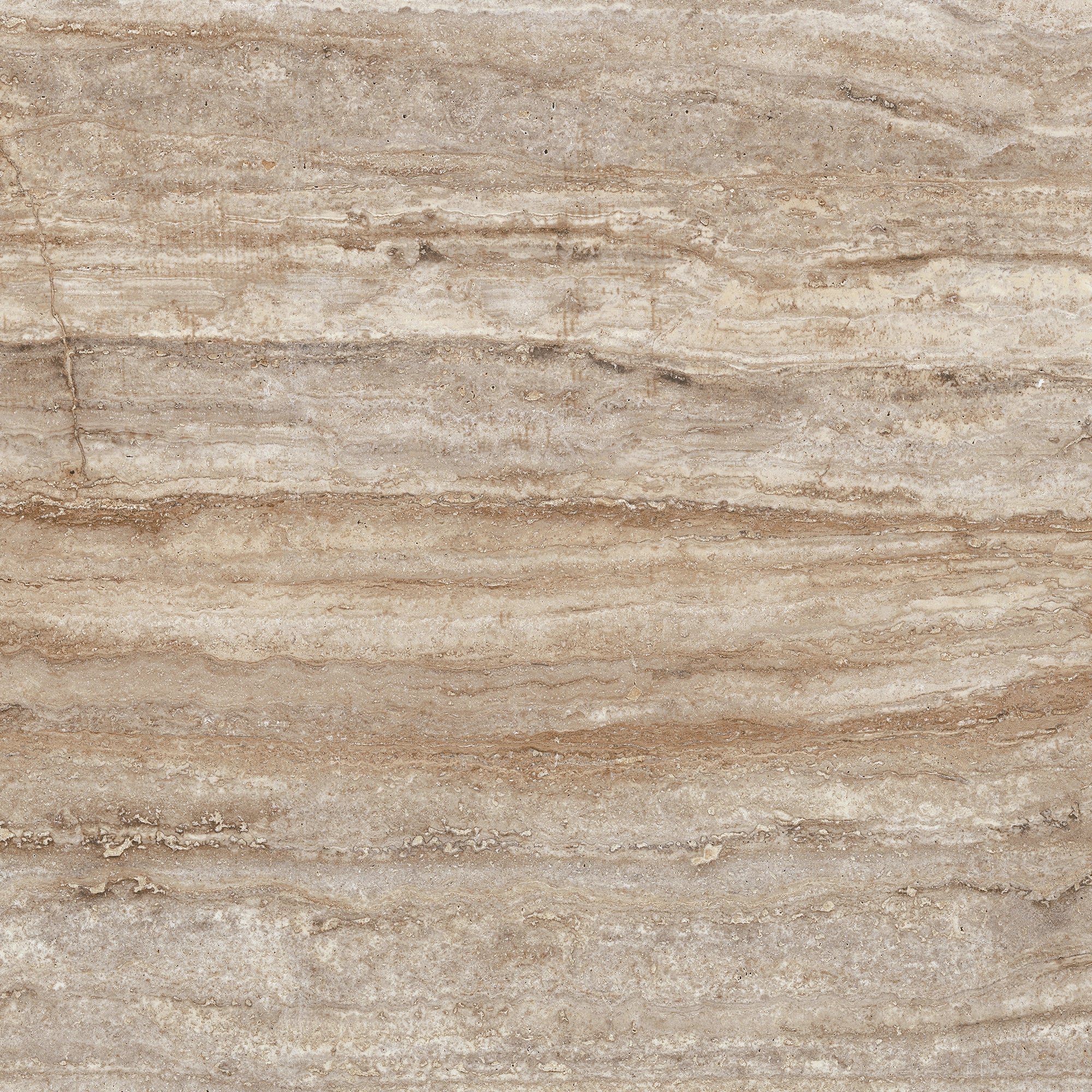 FX‑186 Savannah Stria Set flexible marble panel showcasing subtle horizontal bands in sandy beige and warm taupe tones with fine, natural striations and light textural veining, by Dunya Home Design.