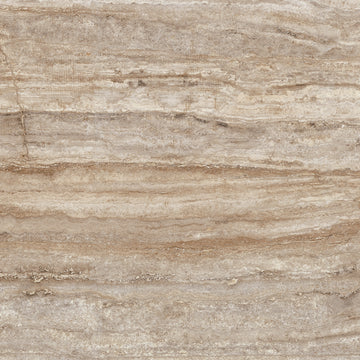 FX‑186 Savannah Stria Set flexible marble panel showcasing subtle horizontal bands in sandy beige and warm taupe tones with fine, natural striations and light textural veining, by Dunya Home Design.