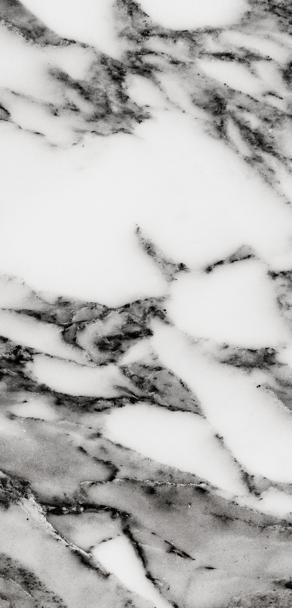 FX ‑ 158 Black Veined White Marble flexible marble panel showcasing a pristine white background crisscrossed with bold charcoal‑gray veining reminiscent of fine ink strokes, by Dunya Home Design.
