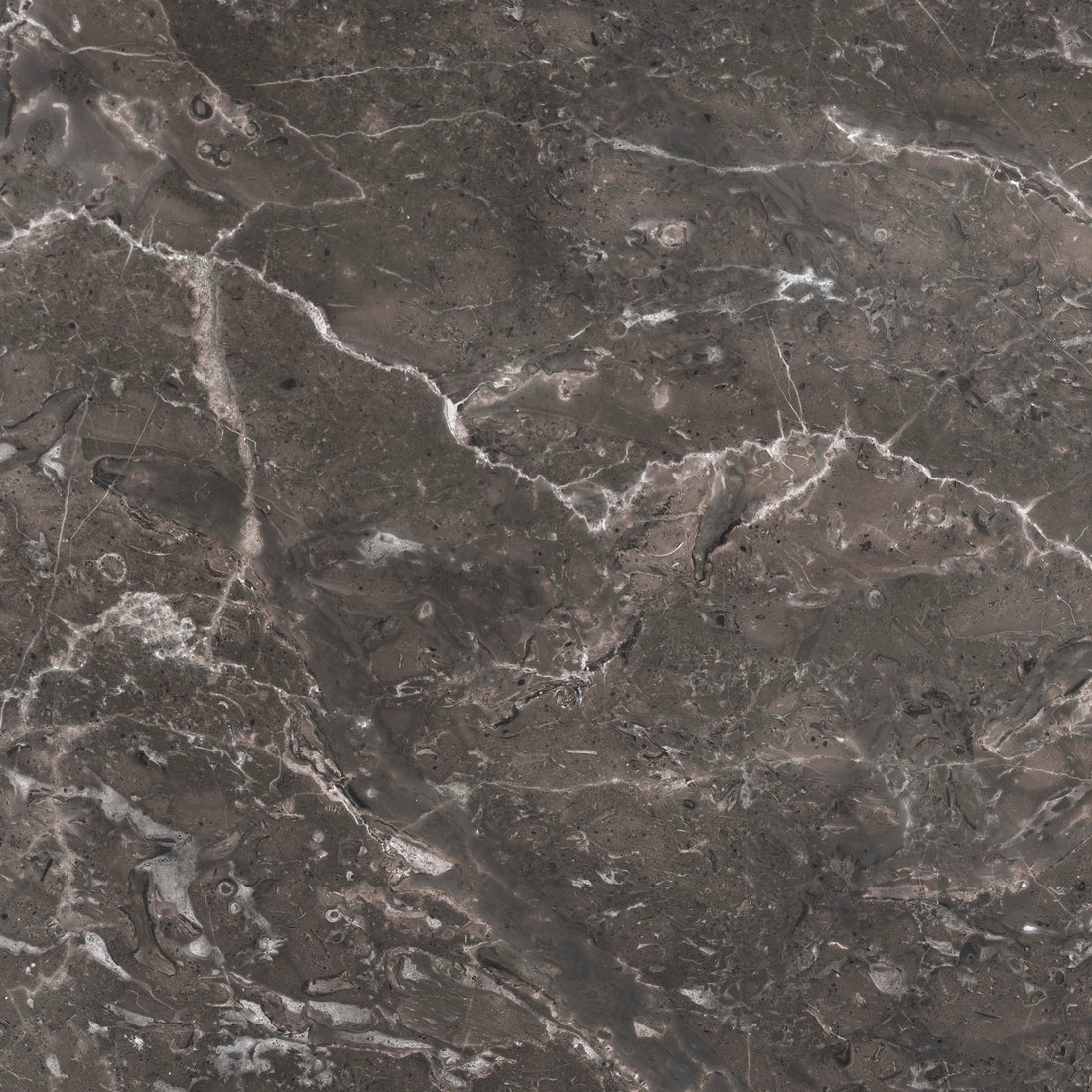 FX ‑ 160 Smoky Grey Marble flexible marble panel showcasing a richly textured smudged-grey background interlaced with soft white veins and subtle mineral flecks, by Dunya Home Design.