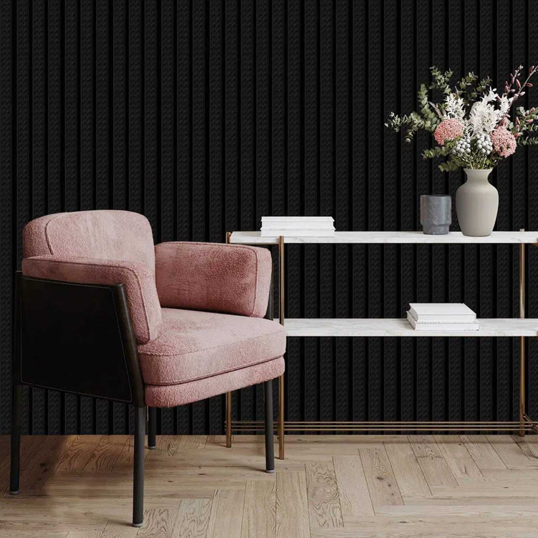 PS Decorative Wood Wall Panel DPS501 - Luxe Noir