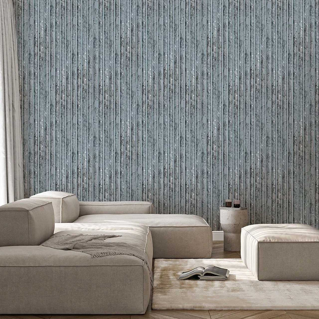 PS Decorative Wood Wall Panel DPS803 - Silver Vein Luxe
