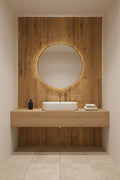 Bathroom wooden wall panel