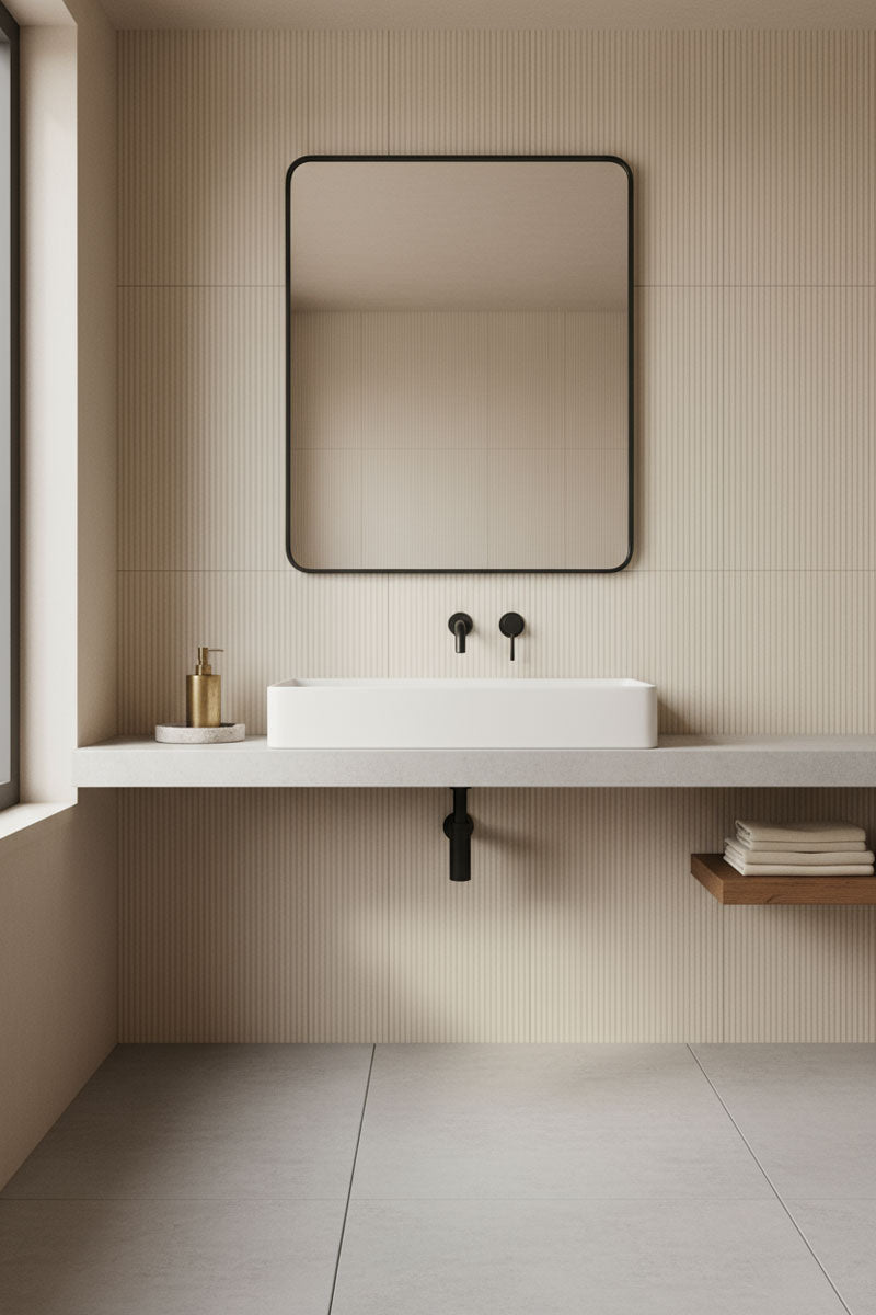 Modern bathroom with a white sink