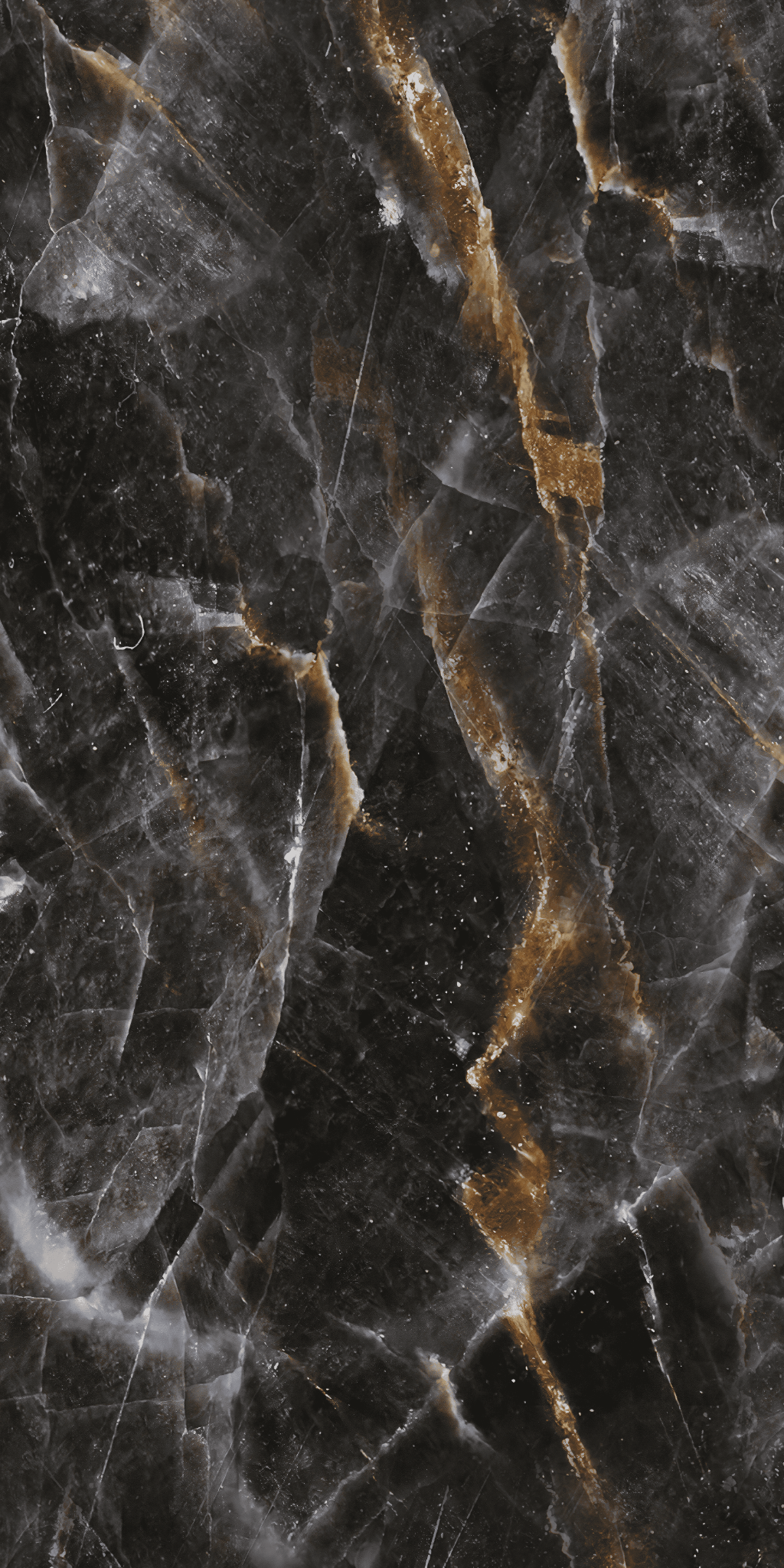 Close-up of dark marble with brown veins