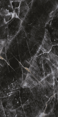 Close-up of black marble with veins