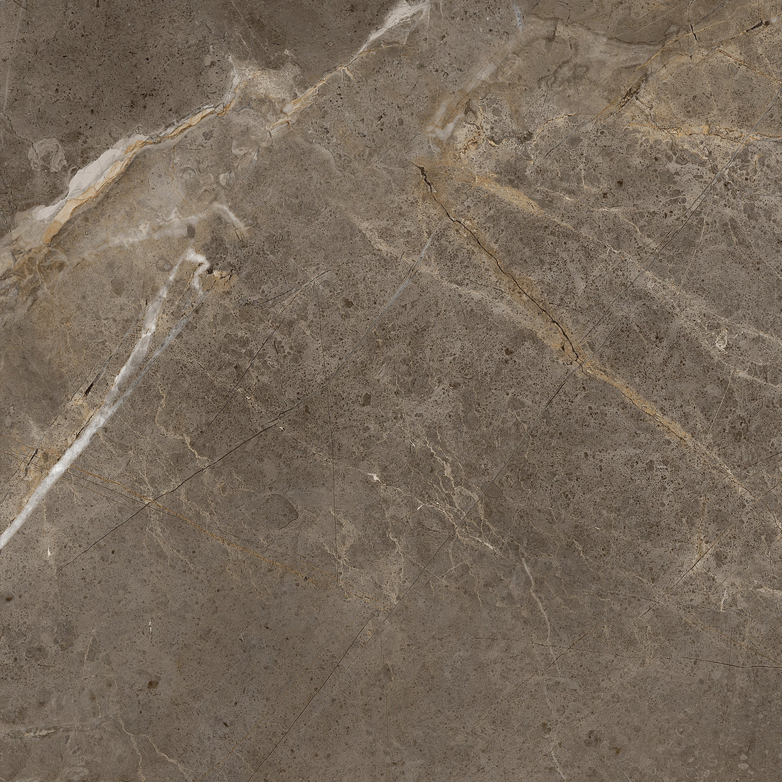FX‑053 Soft Grey flexible marble panel showcasing a smooth soft grey background with delicate white and subtle gold vein patterns and fine mineral speckles, by Dunya Home Design.