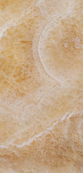 FX‑113 Golden Luxury flexible marble panel showcasing warm honey‑gold crystalline onyx textures with layered translucent bands and subtle white veining, by Dunya Home Design.