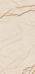 FX‑118 Cream Calacatta flexible marble panel showcasing a warm creamy beige background with delicate golden‑brown linear veining for an elegant marble pattern, by Dunya Home Design.