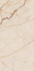 FX‑118 Cream Calacatta flexible marble panel showcasing a warm creamy beige background with delicate golden‑brown linear veining for an elegant marble pattern, by Dunya Home Design.