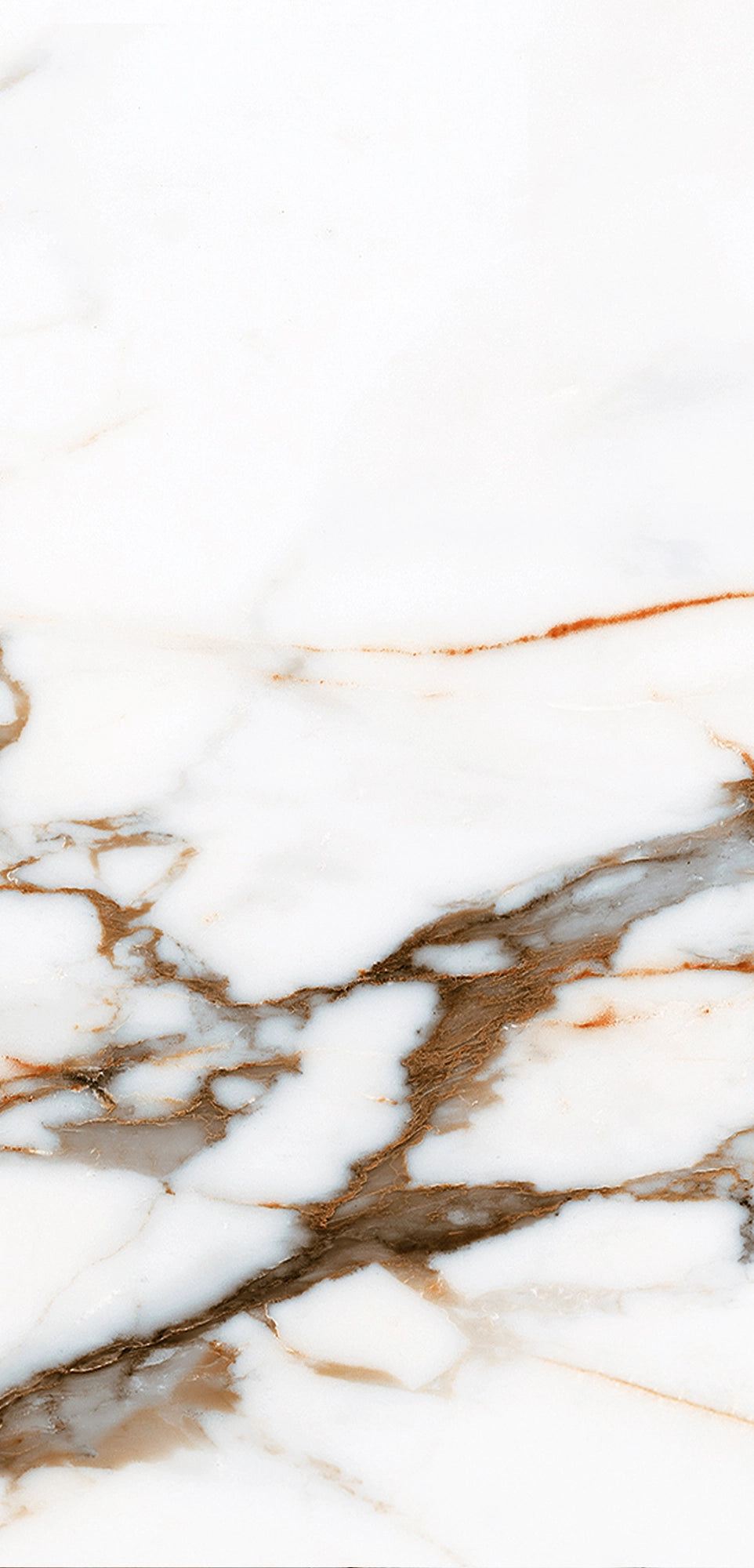 FX‑122 Ember Vein Marble flexible marble panel showcasing a bright white base with bold ember‑orange and warm gray vein patterns mimicking molten marble flows, by Dunya Home Design.