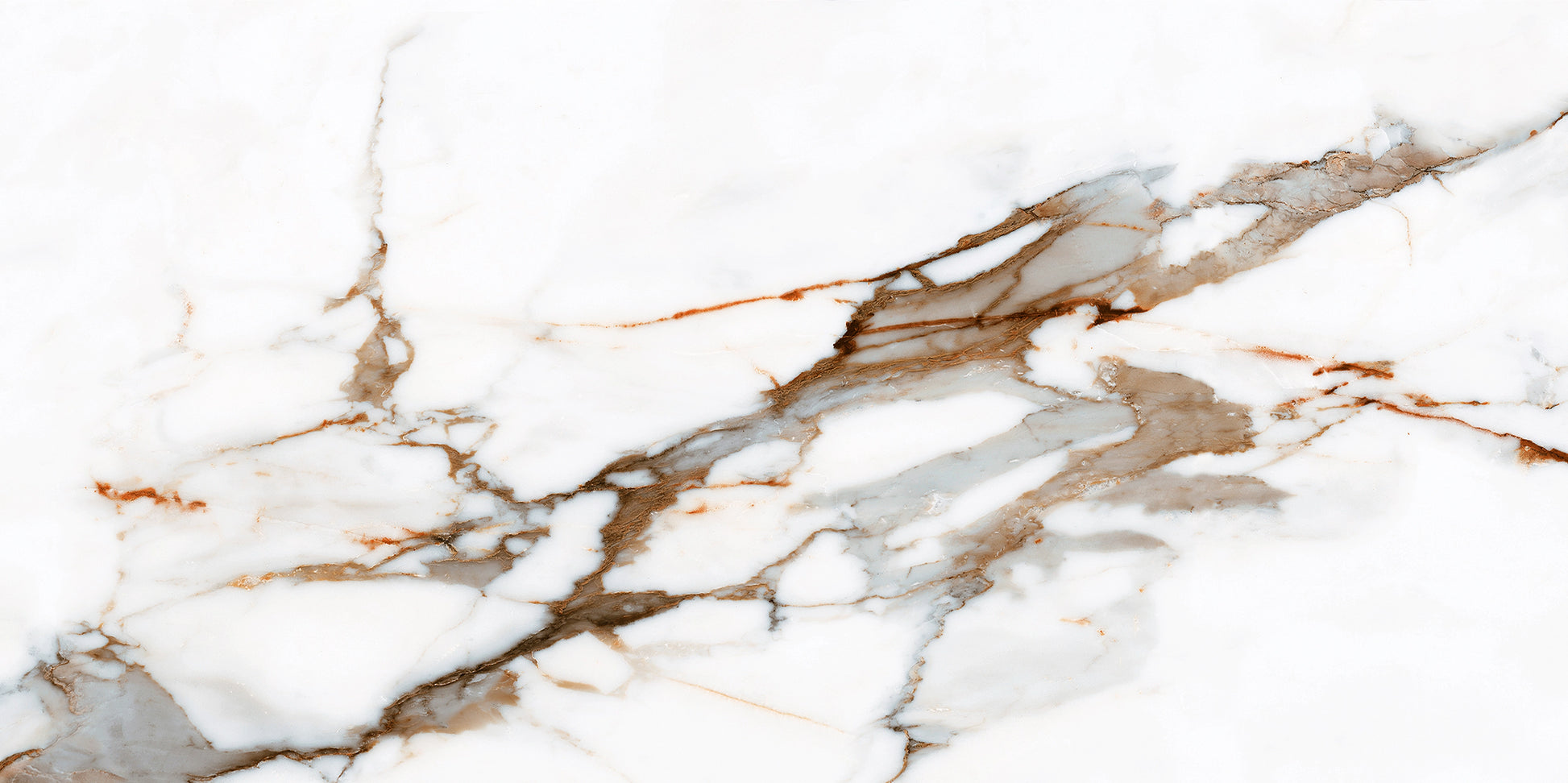 FX‑122 Ember Vein Marble flexible marble panel showcasing a bright white base with bold ember‑orange and warm gray vein patterns mimicking molten marble flows, by Dunya Home Design.