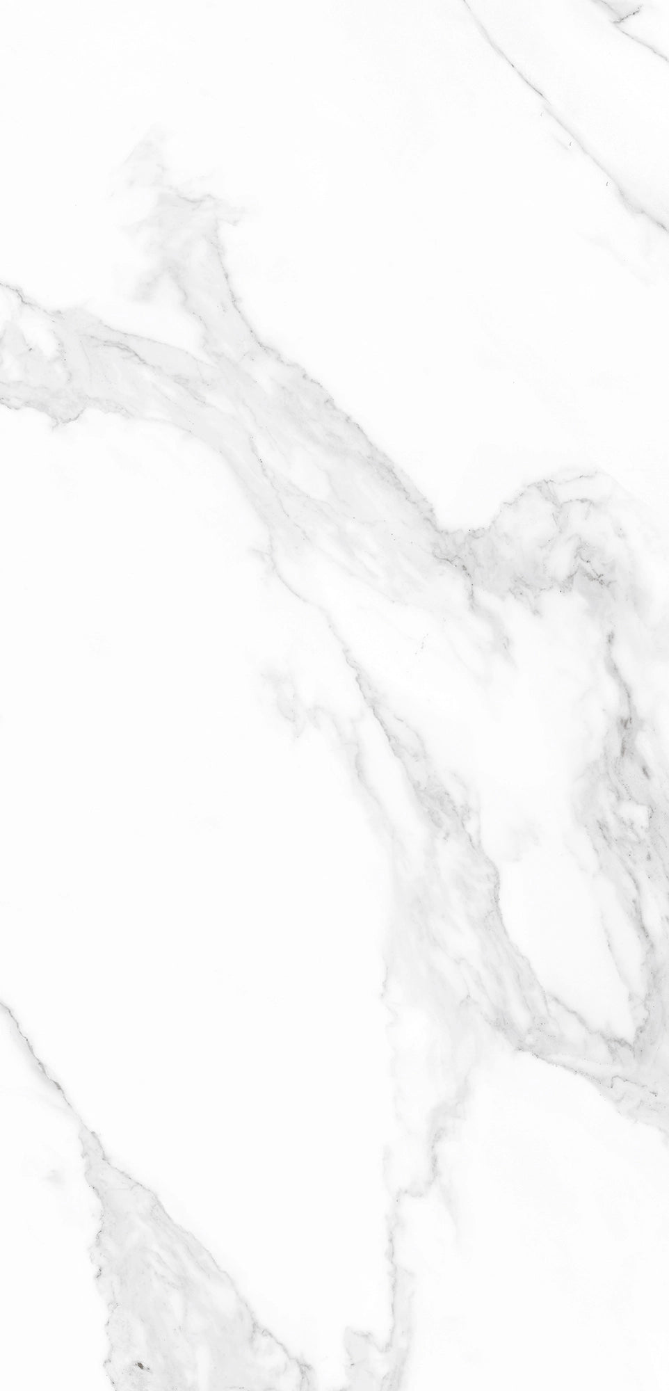 FX‑124 Smoky Veil Marble flexible marble panel showcasing a bright white background with delicate smoky‑gray wisps of veining creating ethereal marble patterns, by Dunya Home Design.