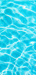 FX ‑ 154 Sunlit Ripples Set flexible marble panel showcasing a sunlit aqua‑blue water surface with shimmering white highlights and gentle, undulating ripple patterns, by Dunya Home Design.