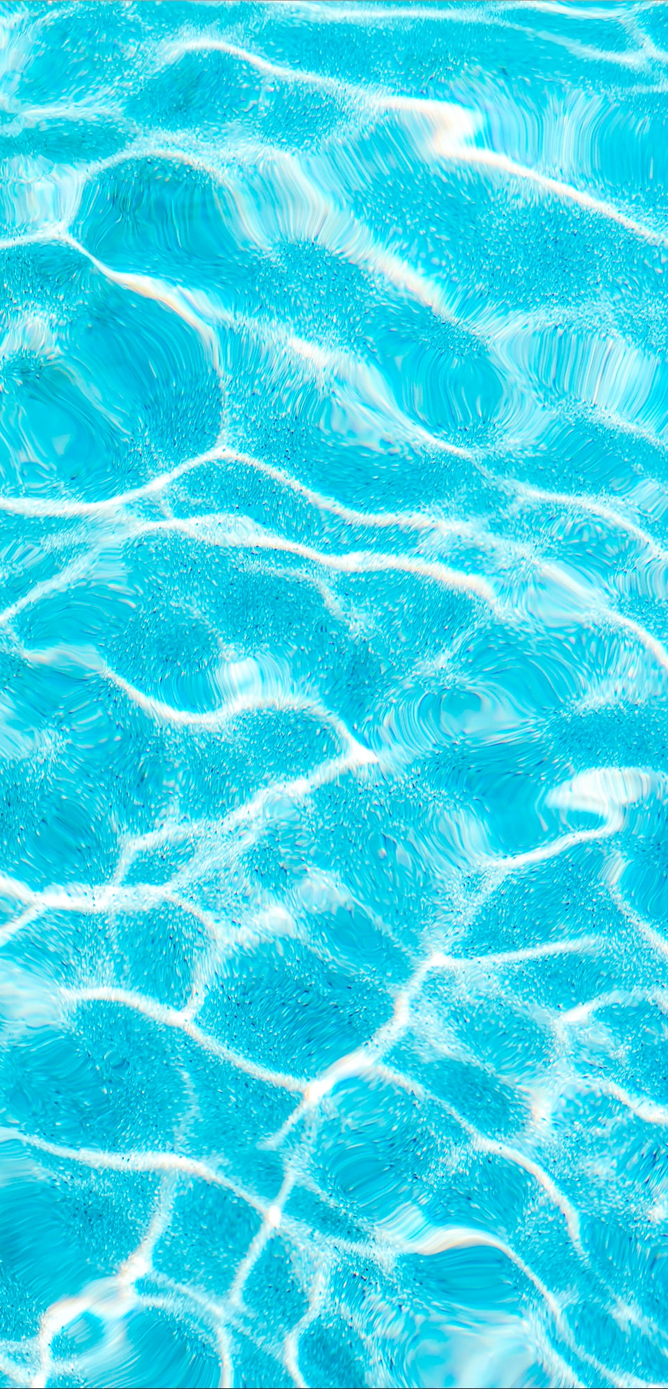 FX ‑ 154 Sunlit Ripples Set flexible marble panel showcasing a sunlit aqua‑blue water surface with shimmering white highlights and gentle, undulating ripple patterns, by Dunya Home Design.