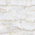 FX ‑ 173 Glacial Vein Marble flexible marble panel showcasing a crisp translucent white backdrop intersected by delicate gold and warm taupe veins that mimic ice‑fractured crevices, by Dunya Home Design.