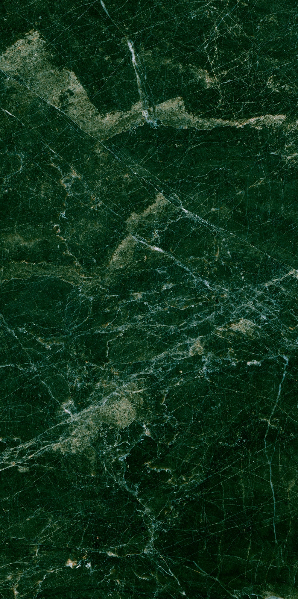 FX ‑ 176 Forest Veil Marble flexible marble panel showcasing a deep emerald‑green base veined with fine white lines and warm amber streaks that meander like sunlit paths through a woodland canopy, by Dunya Home Design.