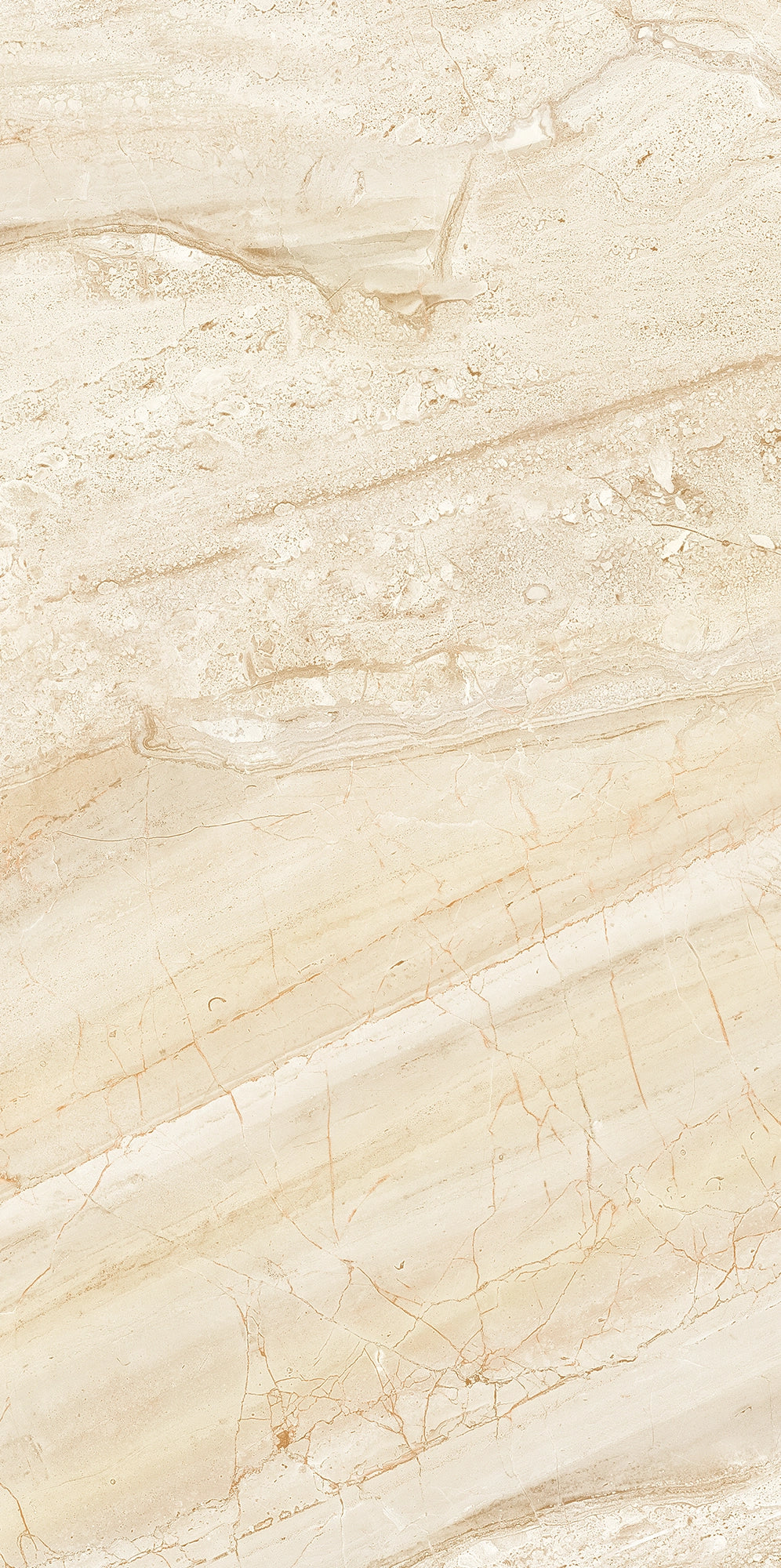 FX ‑ 178 Dune Drift Marble flexible marble panel showcasing a soft, sun‑bleached beige background streaked with sweeping, dune‑inspired striations and delicate amber veining that evoke shifting desert sands, by Dunya Home Design.