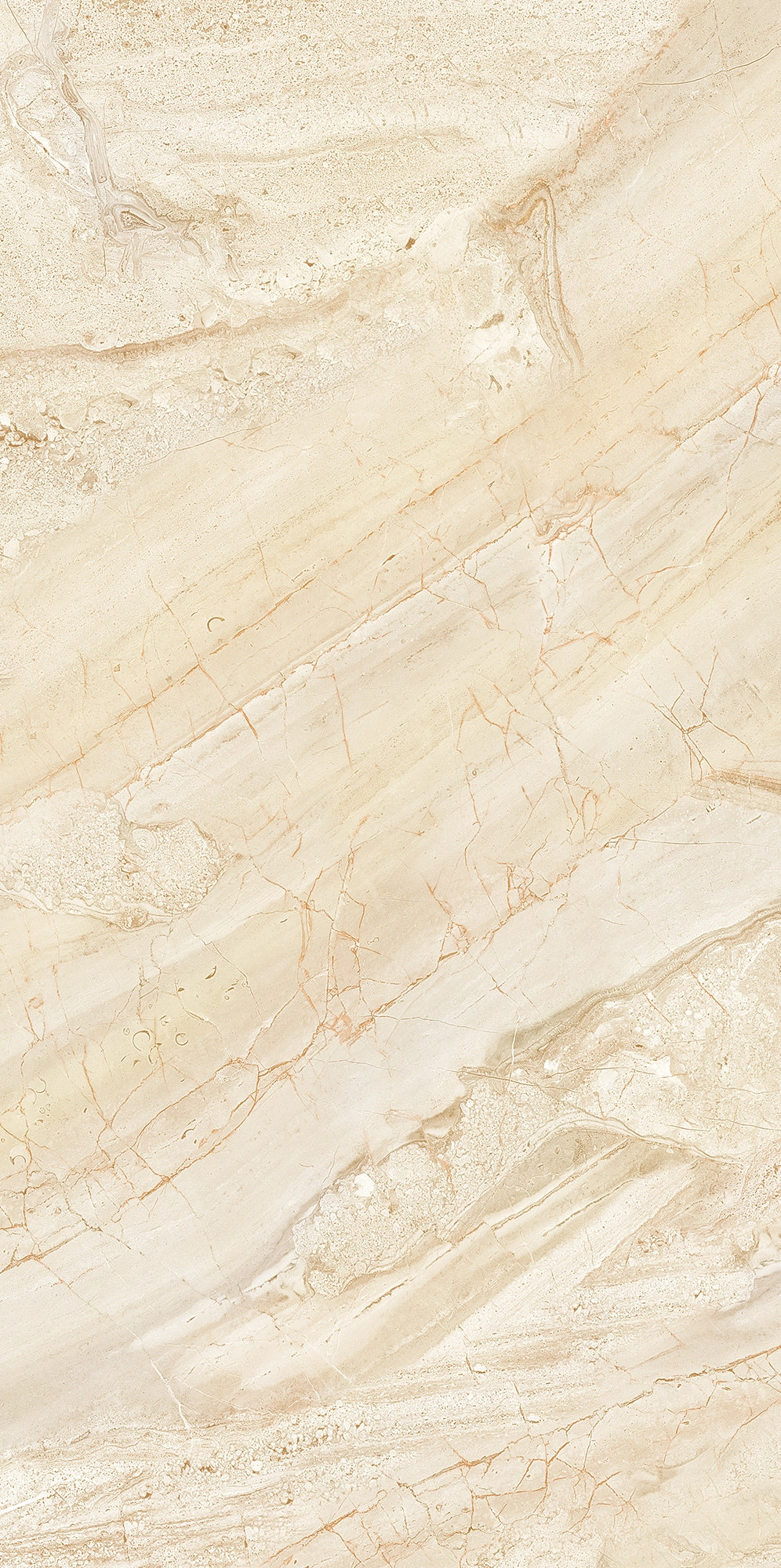 FX ‑ 178 Dune Drift Marble flexible marble panel showcasing a soft, sun‑bleached beige background streaked with sweeping, dune‑inspired striations and delicate amber veining that evoke shifting desert sands, by Dunya Home Design.