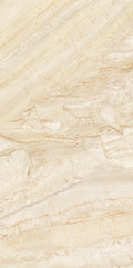 FX ‑ 178 Dune Drift Marble flexible marble panel showcasing a soft, sun‑bleached beige background streaked with sweeping, dune‑inspired striations and delicate amber veining that evoke shifting desert sands, by Dunya Home Design.