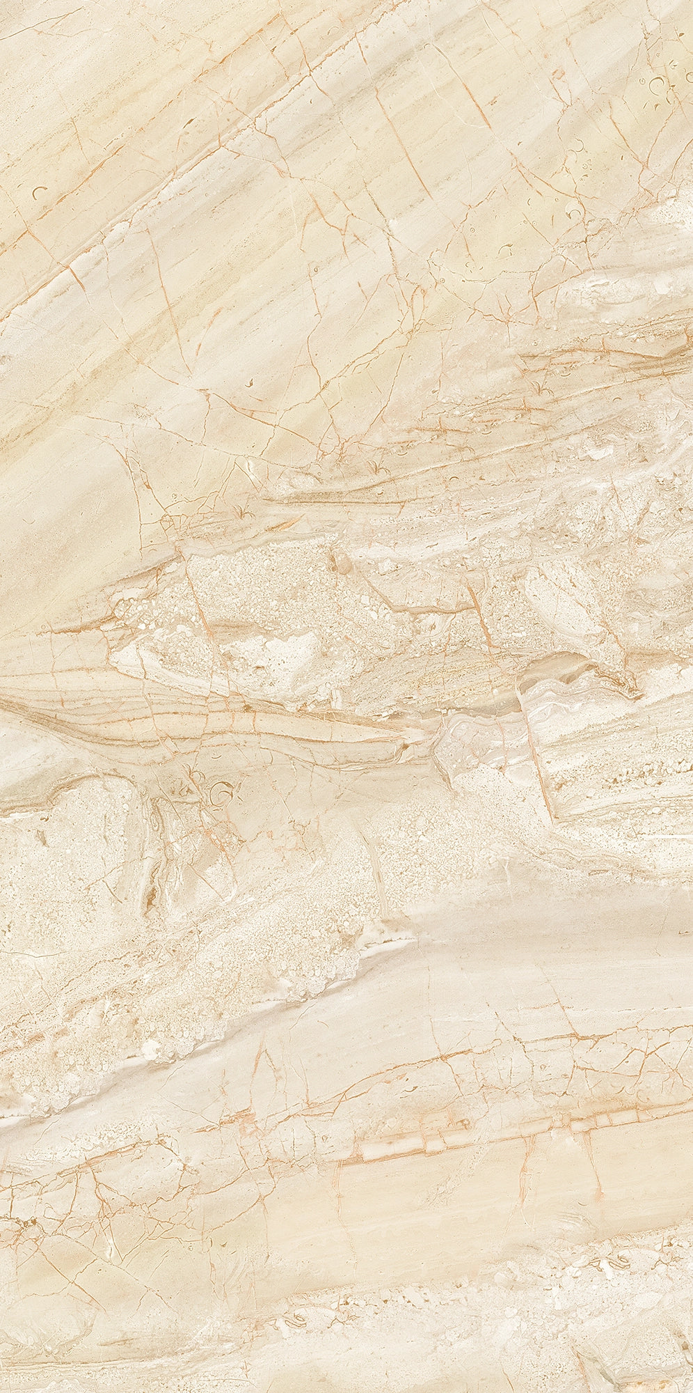 FX ‑ 178 Dune Drift Marble flexible marble panel showcasing a soft, sun‑bleached beige background streaked with sweeping, dune‑inspired striations and delicate amber veining that evoke shifting desert sands, by Dunya Home Design.