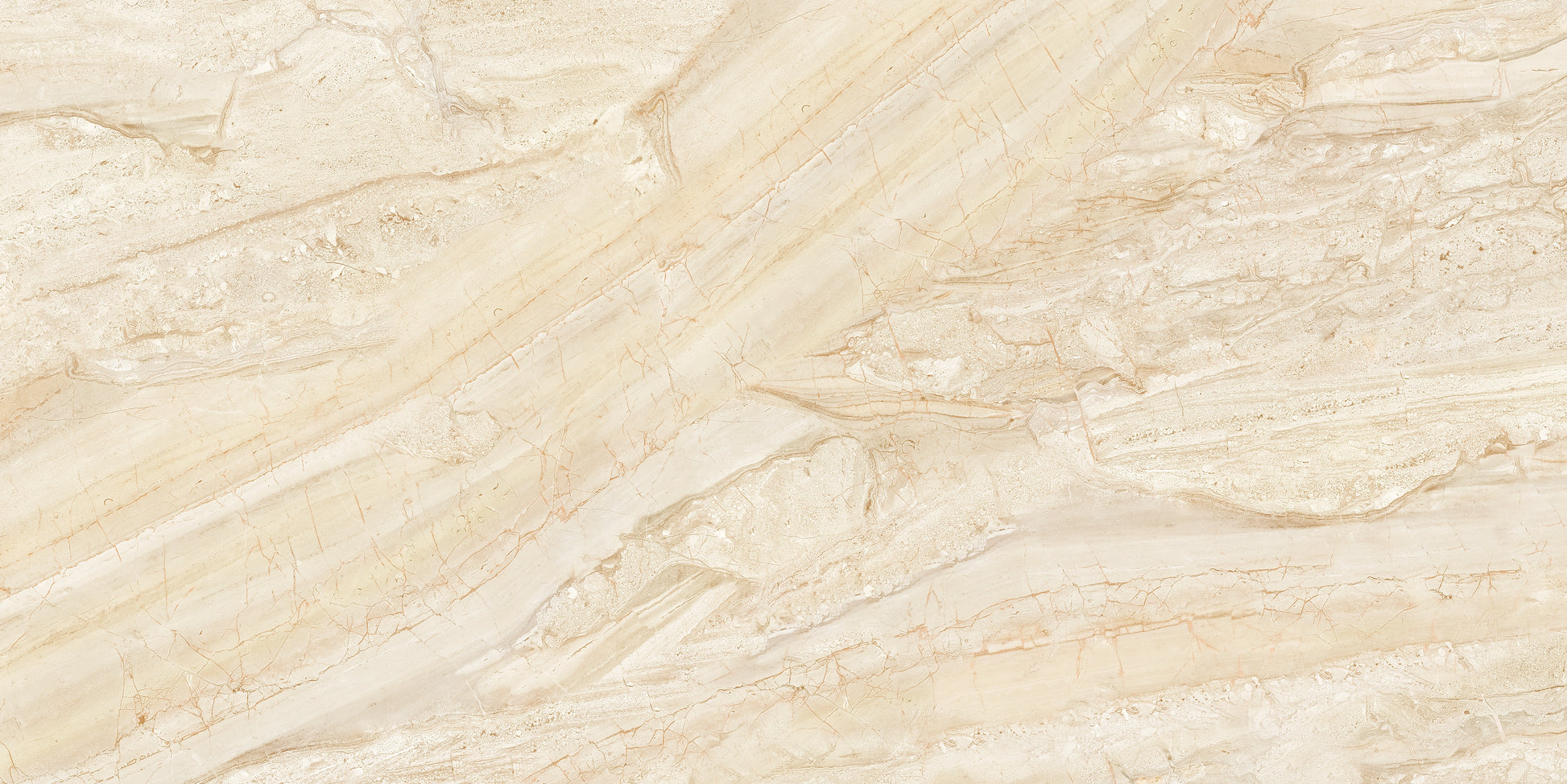 FX ‑ 178 Dune Drift Marble flexible marble panel showcasing a soft, sun‑bleached beige background streaked with sweeping, dune‑inspired striations and delicate amber veining that evoke shifting desert sands, by Dunya Home Design.