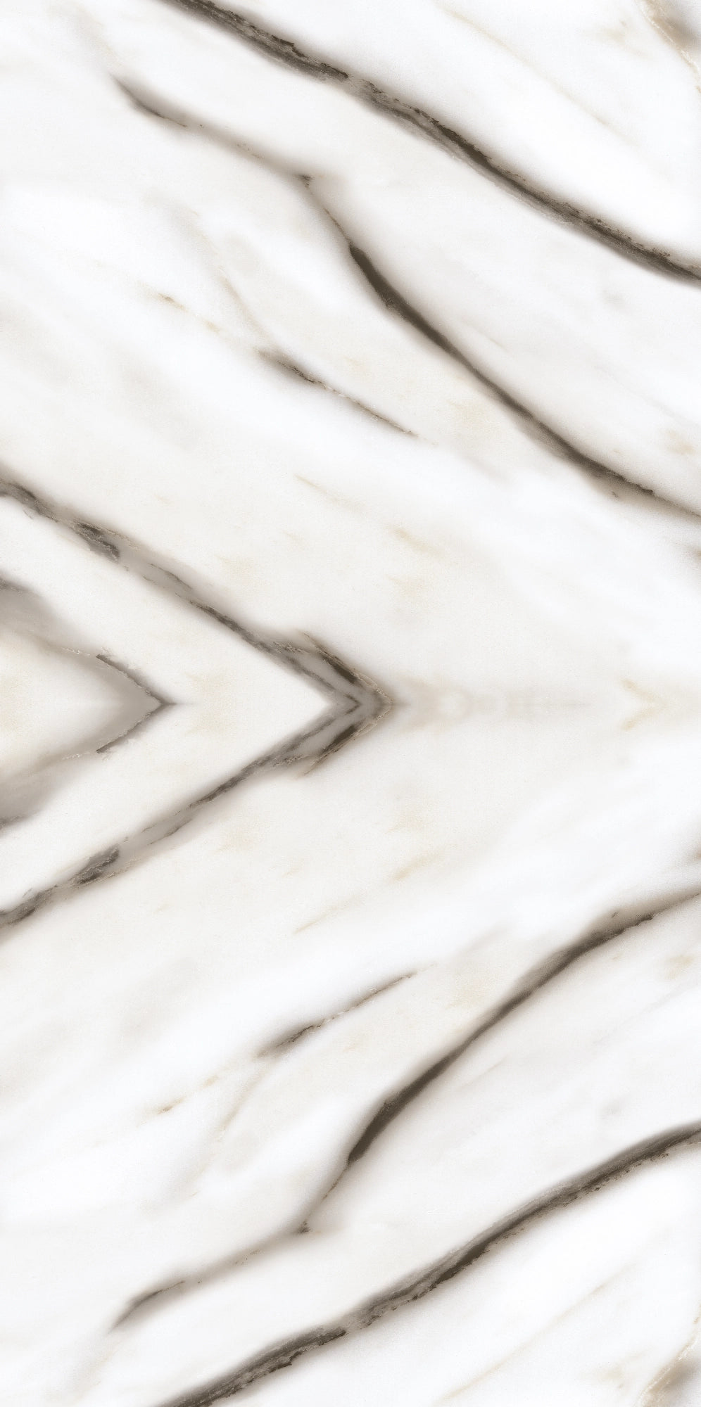 FX ‑ 179 Celestial Diamond Marble flexible marble panel showcasing a luminous white background mirrored into a central diamond motif with softly diffused gray veining that radiates outward like cosmic geometry, by Dunya Home Design.