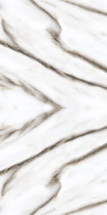 FX ‑ 179 Celestial Diamond Marble flexible marble panel showcasing a luminous white background mirrored into a central diamond motif with softly diffused gray veining that radiates outward like cosmic geometry, by Dunya Home Design.