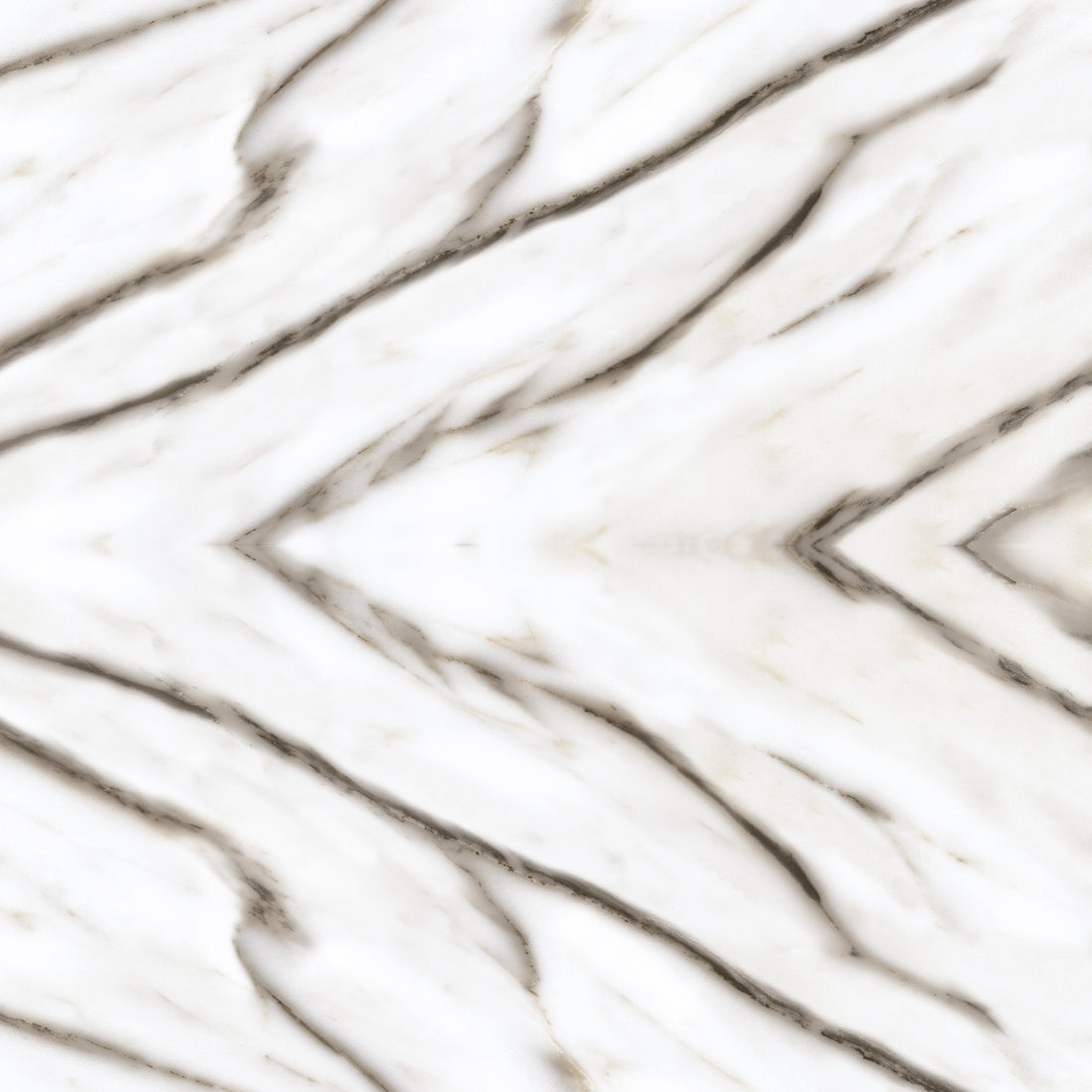 FX ‑ 179 Celestial Diamond Marble flexible marble panel showcasing a luminous white background mirrored into a central diamond motif with softly diffused gray veining that radiates outward like cosmic geometry, by Dunya Home Design.