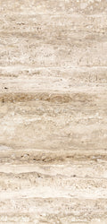 FX - 182 Dune Serenade Marble flexible marble panel showcasing a warm, sandy-beige background layered with soft, horizontal striations and subtle ripple textures evoking the gentle undulations of desert dunes, by Dunya Home Design.