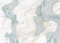  FX10 Grungy Solid Marble flexible panel with white, teal, and yellow accents in an abstract mineral texture pattern.