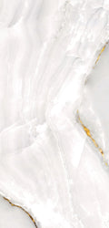 Radiant white marble with rich gold veining — FX38 Calacatta Gold by Dunya Home Design.