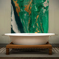 FX5 Flexible Marble panel in vivid green jade with gold veining – Dunya Home Design