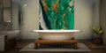 FX5 Flexible Marble panel in vivid green jade with gold veining – Dunya Home Design